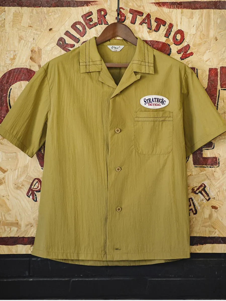 Olive Green Short Sleeve Work Shirt