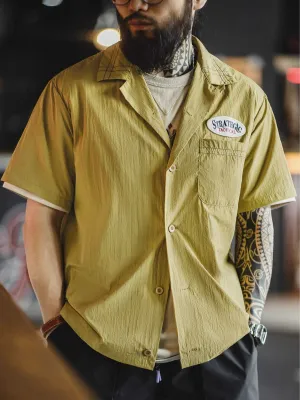 Olive Green Short Sleeve Work Shirt
