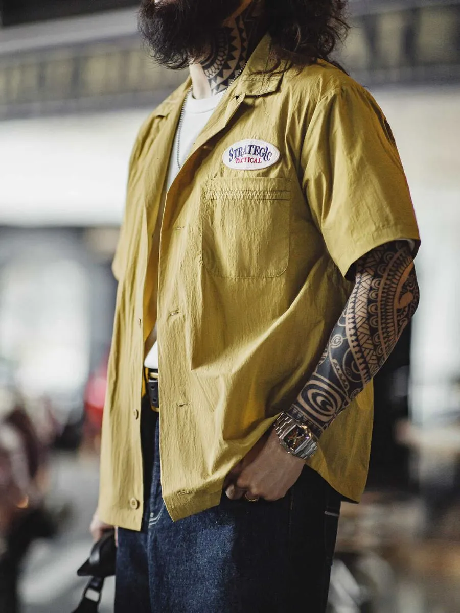 Olive Green Short Sleeve Work Shirt
