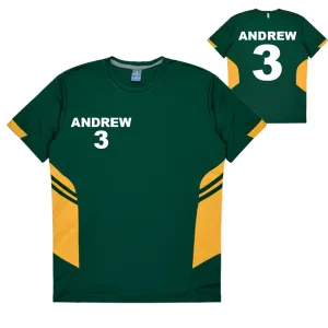 Personalised Green and Gold Training Shirt - Kids