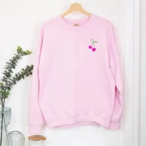 Pink Heart Cherries Sweatshirt