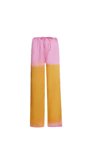 Pink Satin Relaxed Drawsting Trousers