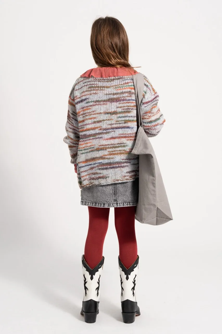 Piupiuchick Knitted cardigan Multicolor grey