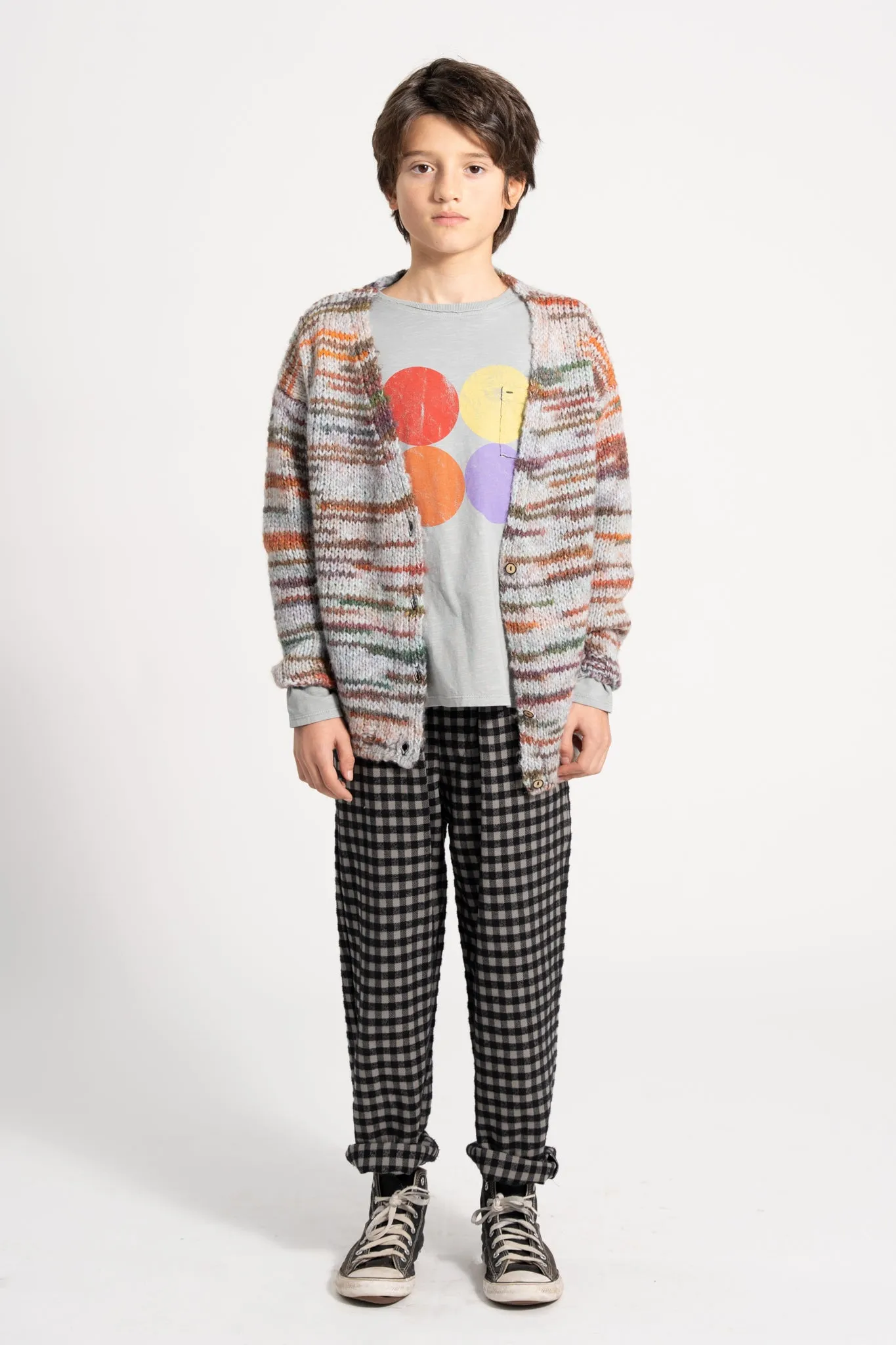 Piupiuchick Knitted cardigan Multicolor grey