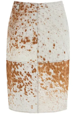 "leopard print midi skirt 16028 LIGHT BROWNE WHITE COW