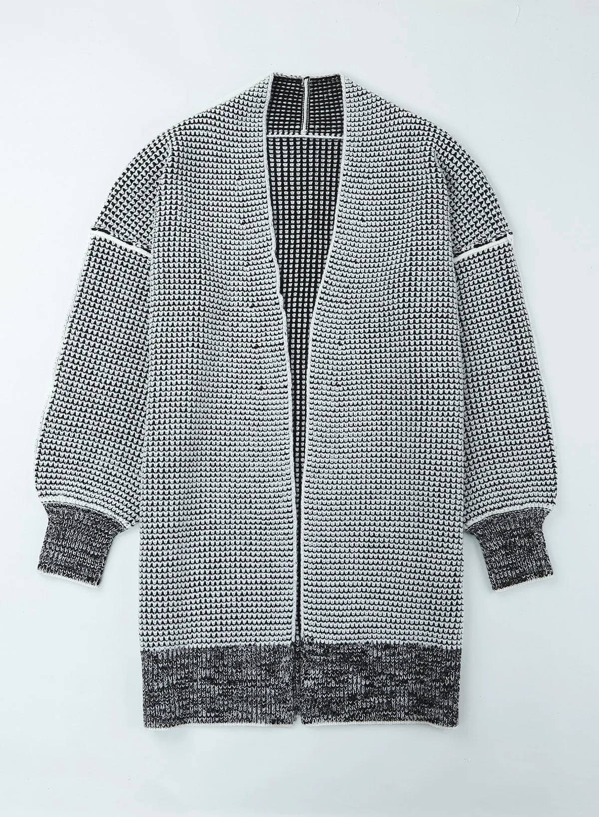 Raquel Heathered Open Front Longline Cardigan