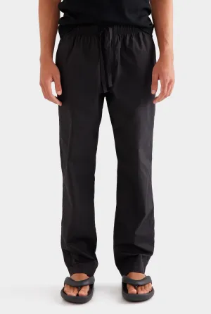 Relaxed Poplin Pant - Black