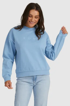 Roxy Until Daylight Crew Sweater - POWDER BLUE