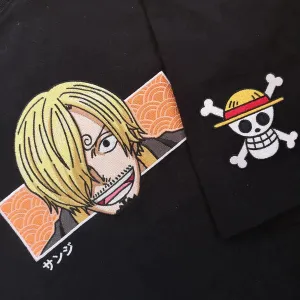 Sanji Tee Anime Embroidered T-shirt