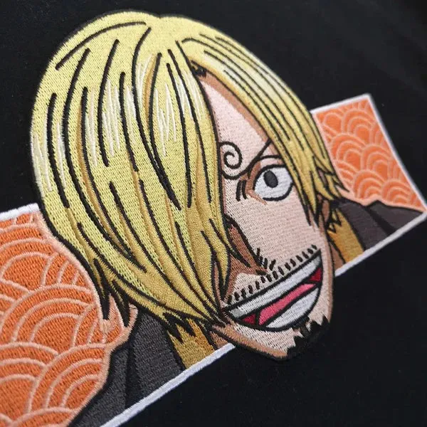 Sanji Tee Anime Embroidered T-shirt