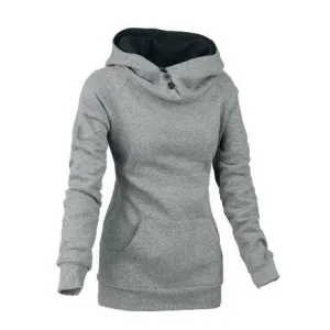 Split Joint Cotton Slim Women Hoodies