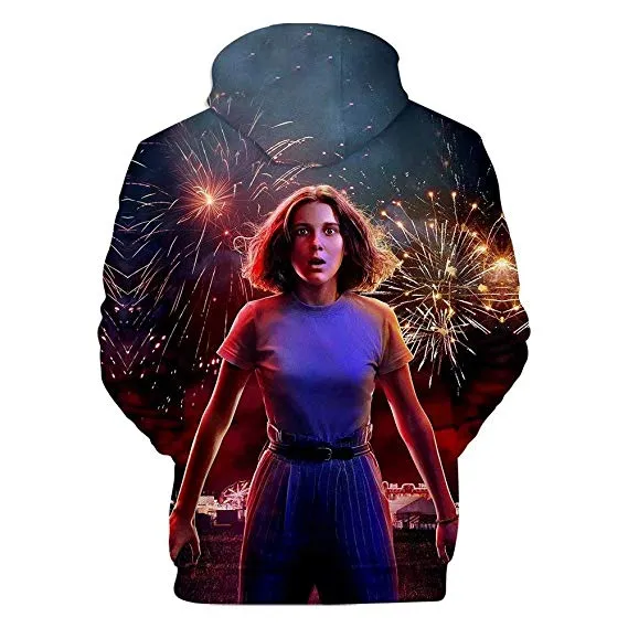 Stranger Things Hoodie Sweatshirt Short Sleeve Cotton T-Shirt Hat for Unisex