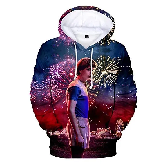 Stranger Things Hoodie Sweatshirt Short Sleeve Cotton T-Shirt Hat for Unisex