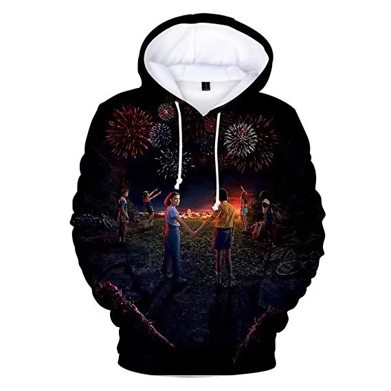 Stranger Things Hoodie Sweatshirt Short Sleeve Cotton T-Shirt Hat for Unisex