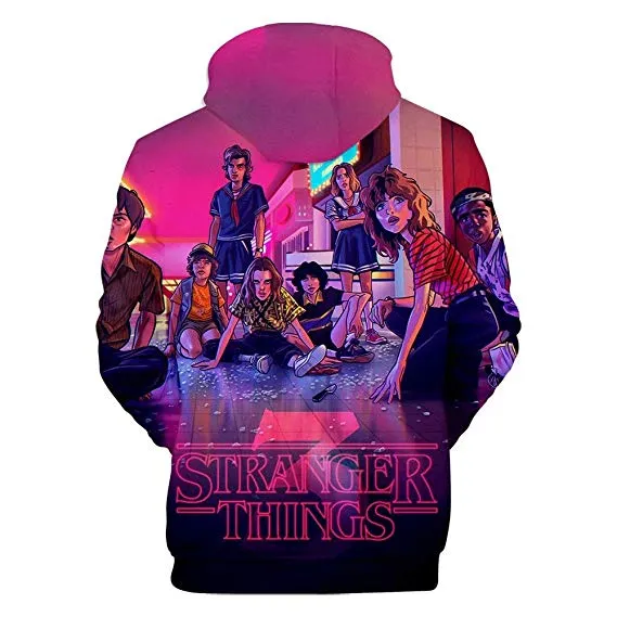 Stranger Things Hoodie Sweatshirt Short Sleeve Cotton T-Shirt Hat for Unisex