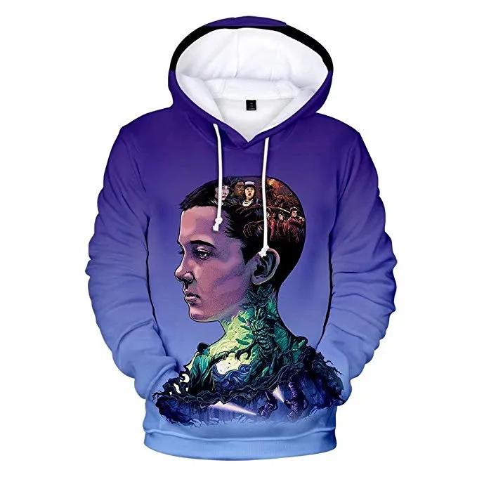 Stranger Things Hoodie Sweatshirt Short Sleeve Cotton T-Shirt Hat for Unisex