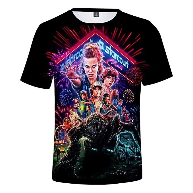 Stranger Things Hoodie Sweatshirt Short Sleeve Cotton T-Shirt Hat for Unisex