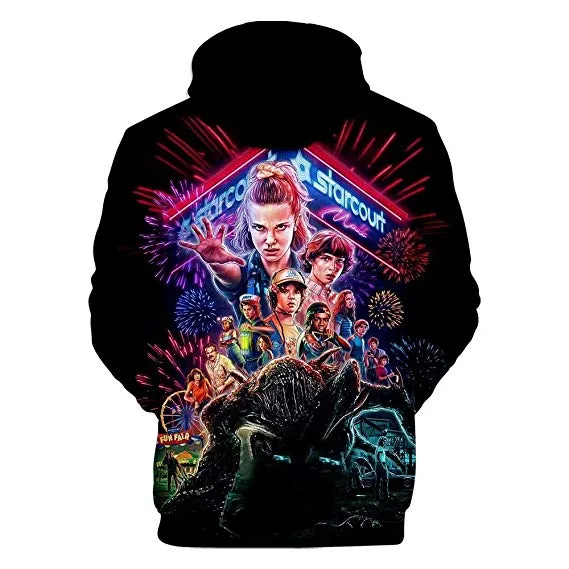 Stranger Things Hoodie Sweatshirt Short Sleeve Cotton T-Shirt Hat for Unisex