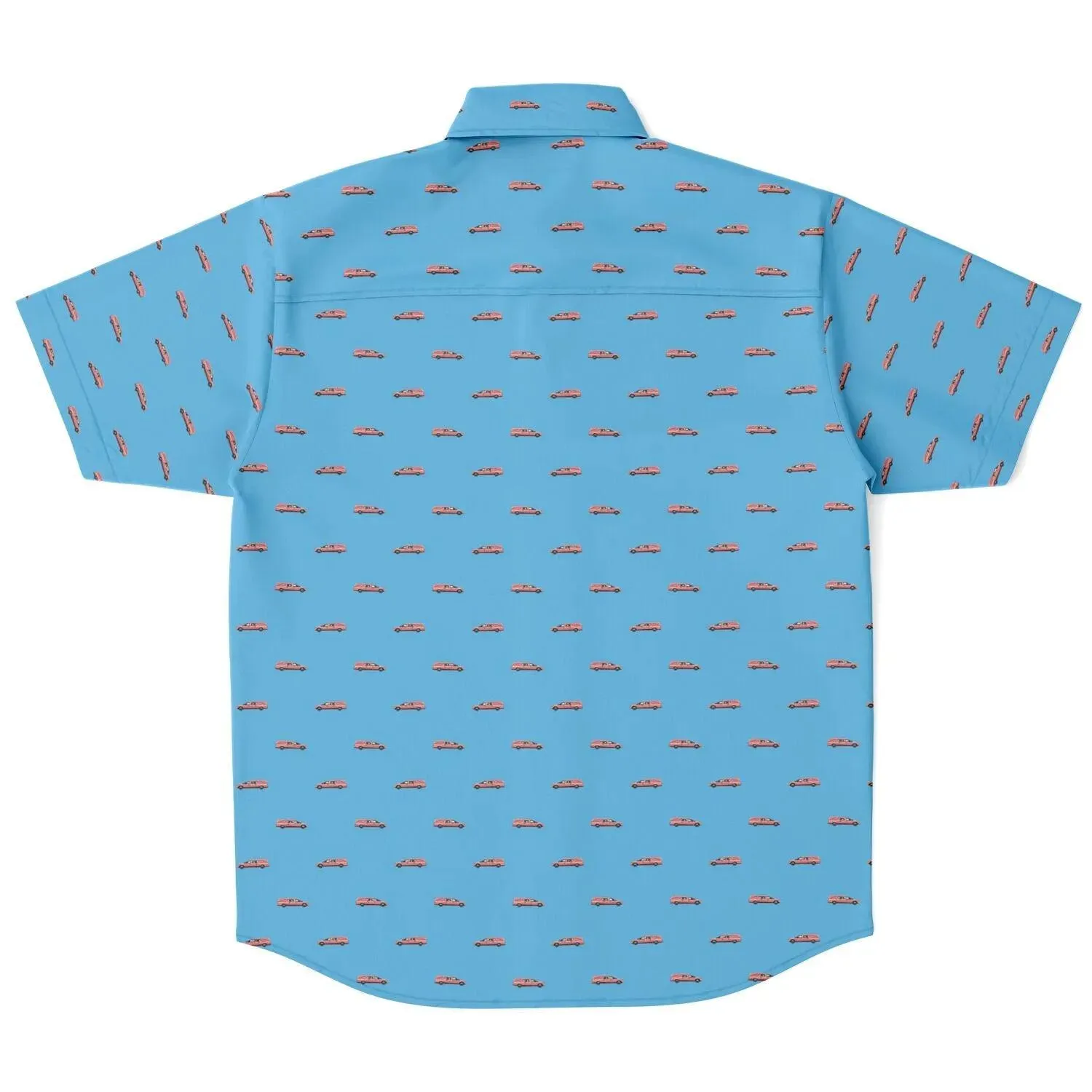 Subtle-Tee Pink Hearse on Baby Blue