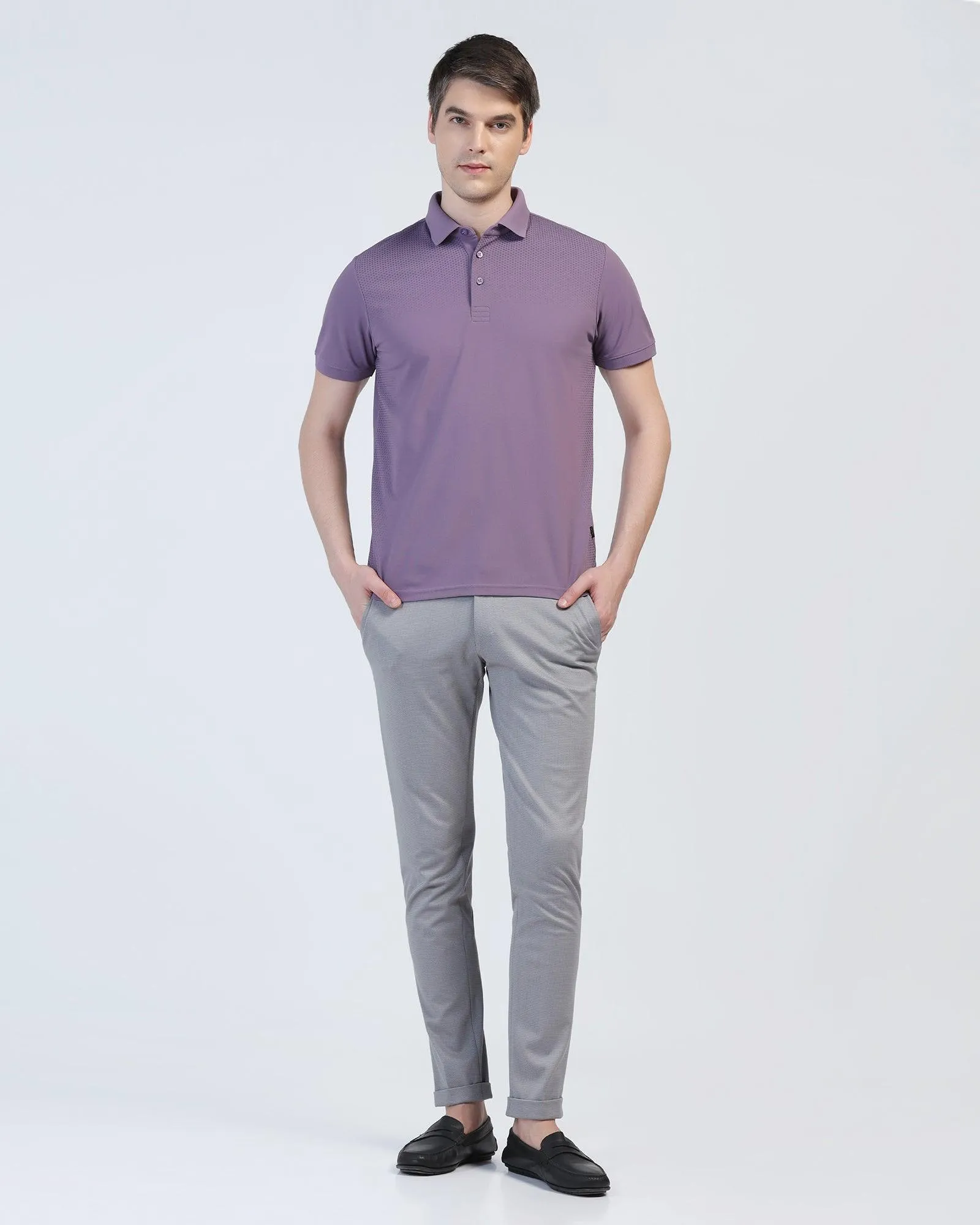 Printed Ivory TechPro Polo Mulled Grape T-Shirt