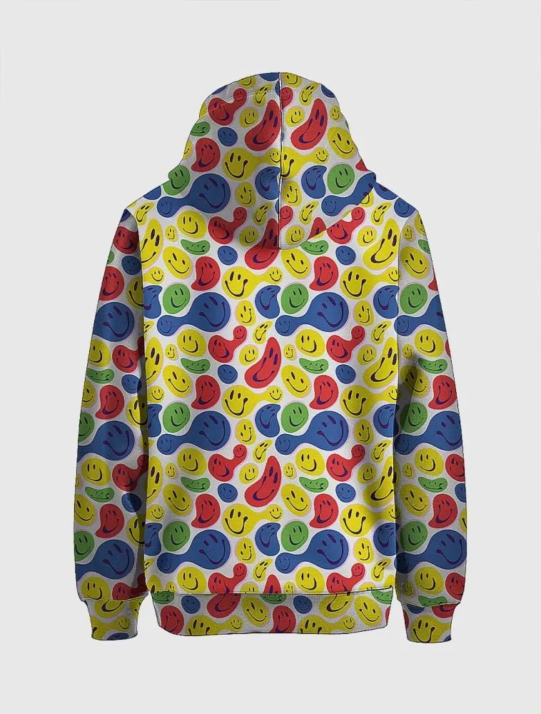 Trippy Smiley Mens Graphic Hoodie