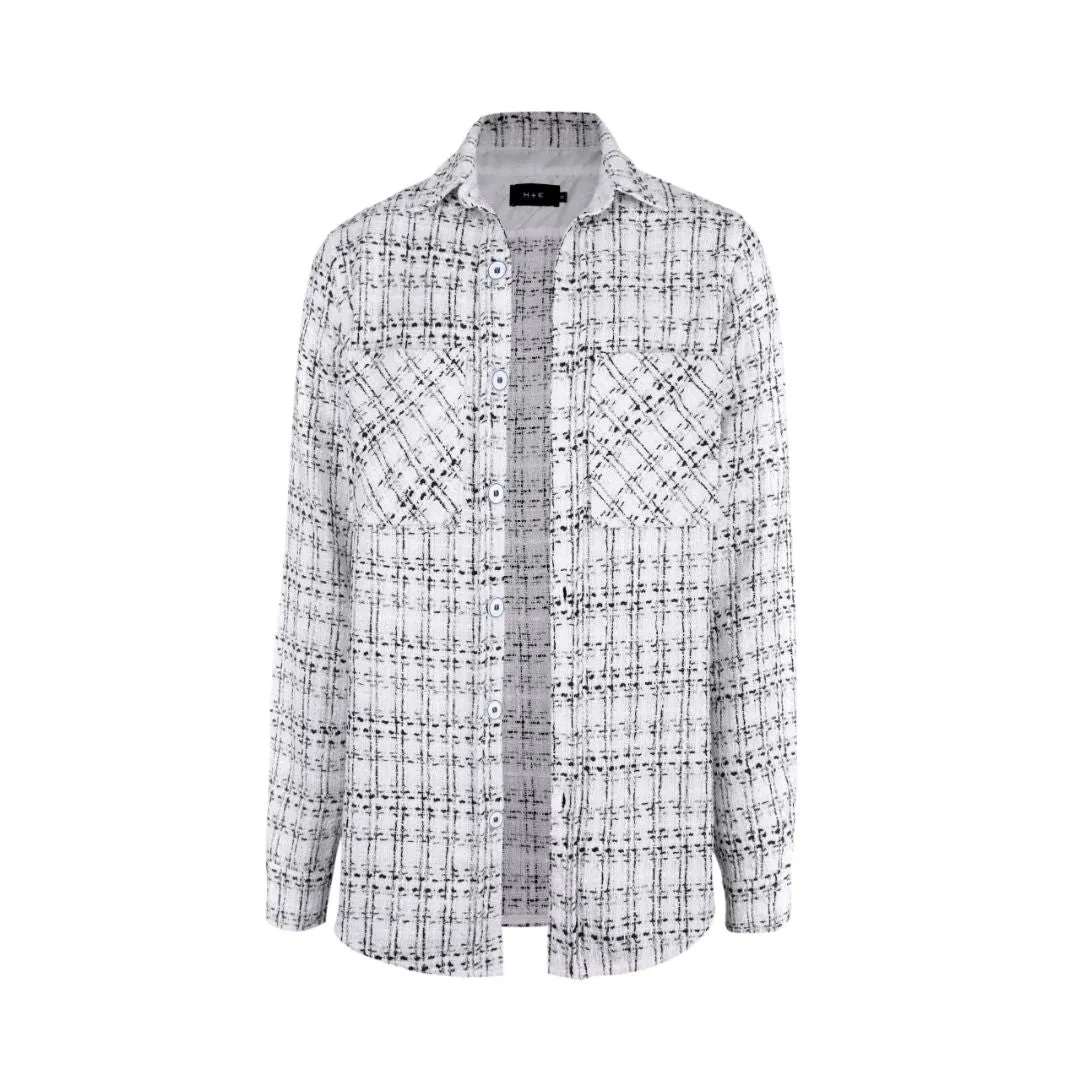 Tweed Overshirt - White