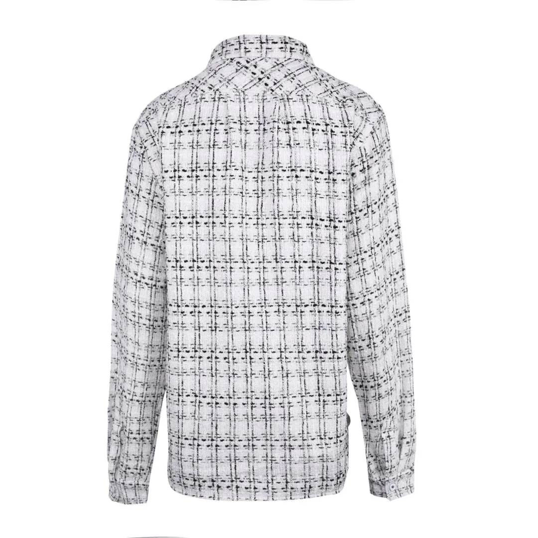 Tweed Overshirt - White