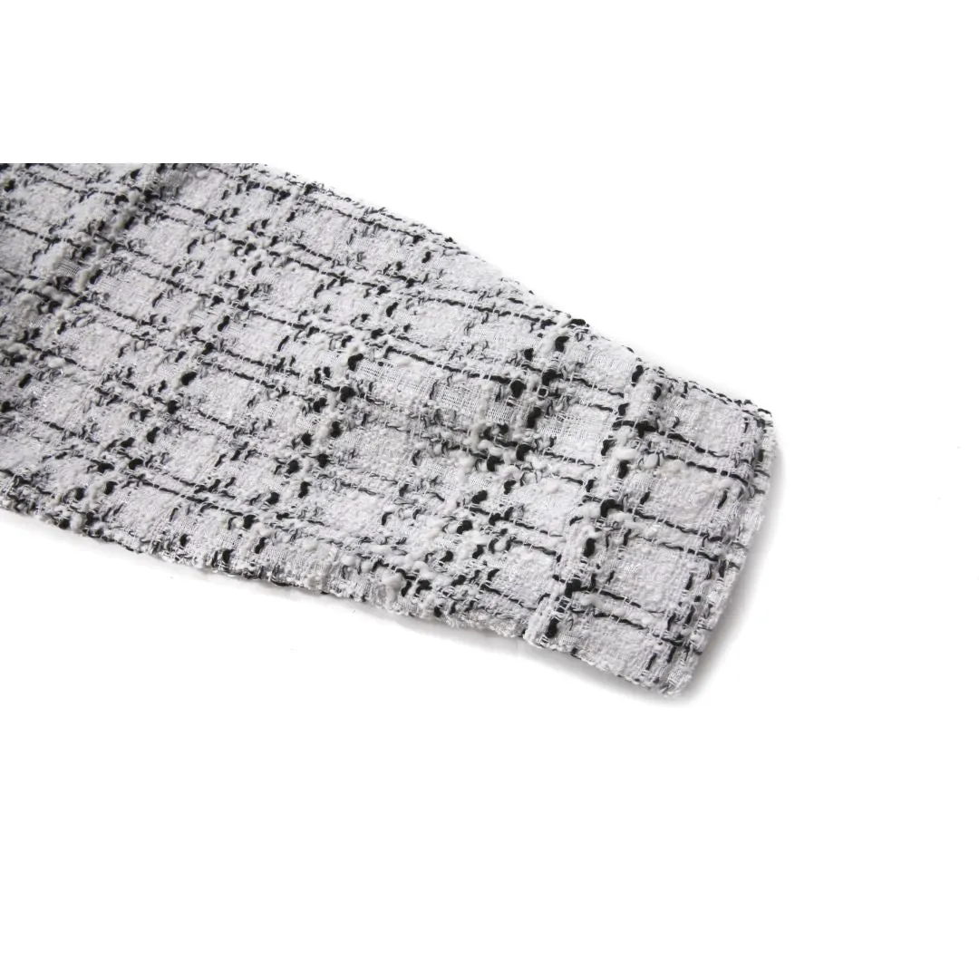Tweed Overshirt - White