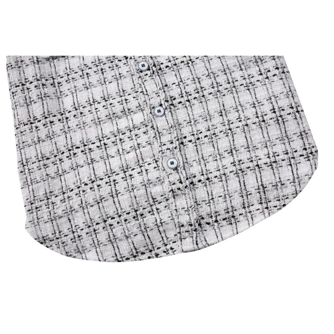 Tweed Overshirt - White