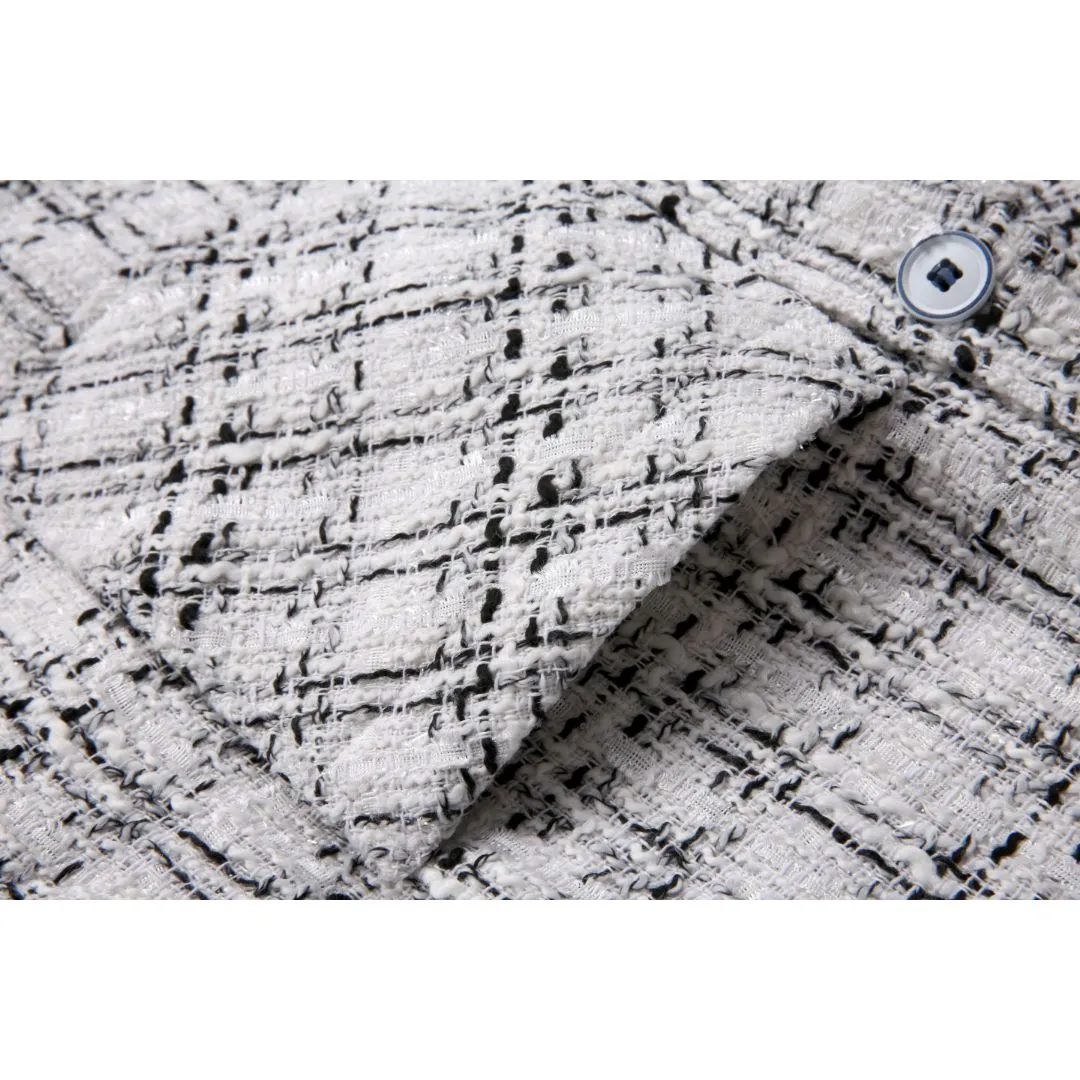 Tweed Overshirt - White