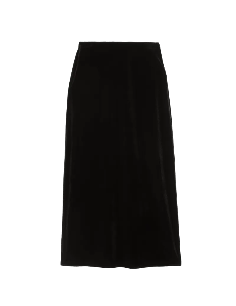 Velvet Midaxi Slip Skirt