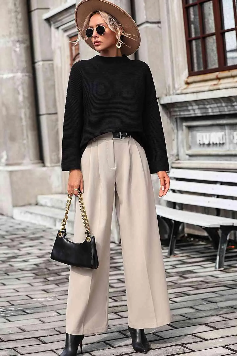 Warm Sophistication Mock Neck Pullover Sweater