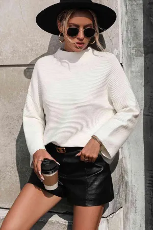 Warm Sophistication Mock Neck Pullover Sweater