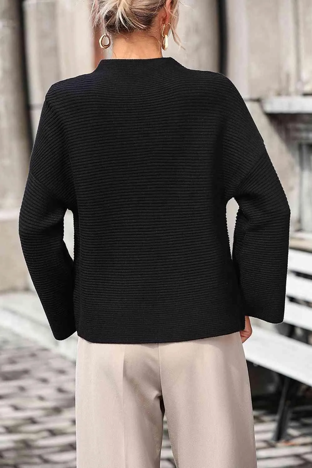 Warm Sophistication Mock Neck Pullover Sweater