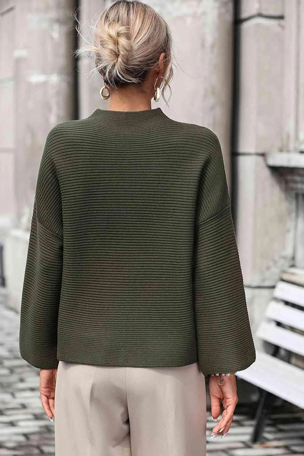 Warm Sophistication Mock Neck Pullover Sweater