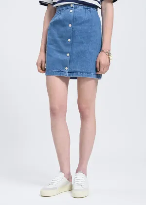 Washed Denim Mini Skirt