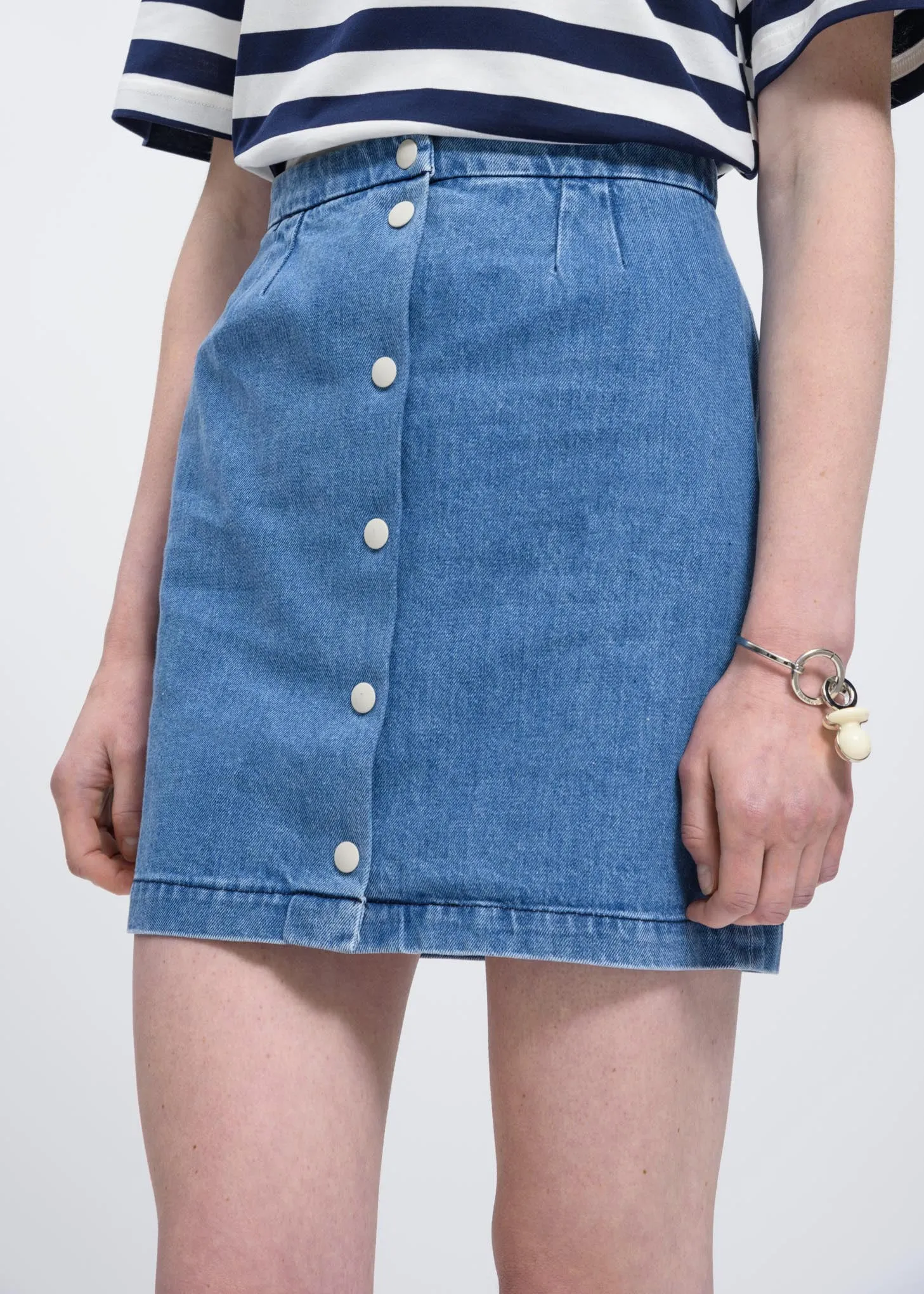 Washed Denim Mini Skirt