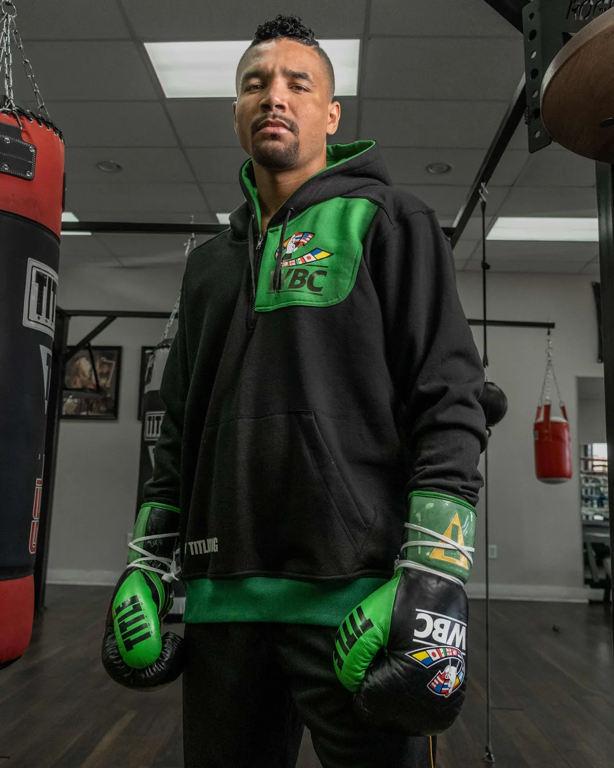 WBC by TITLE Boxing Quarter Zip Hooded Sweatshirt