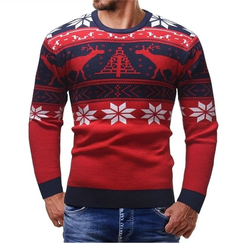 West Louis Deer Print Fashion Sweater