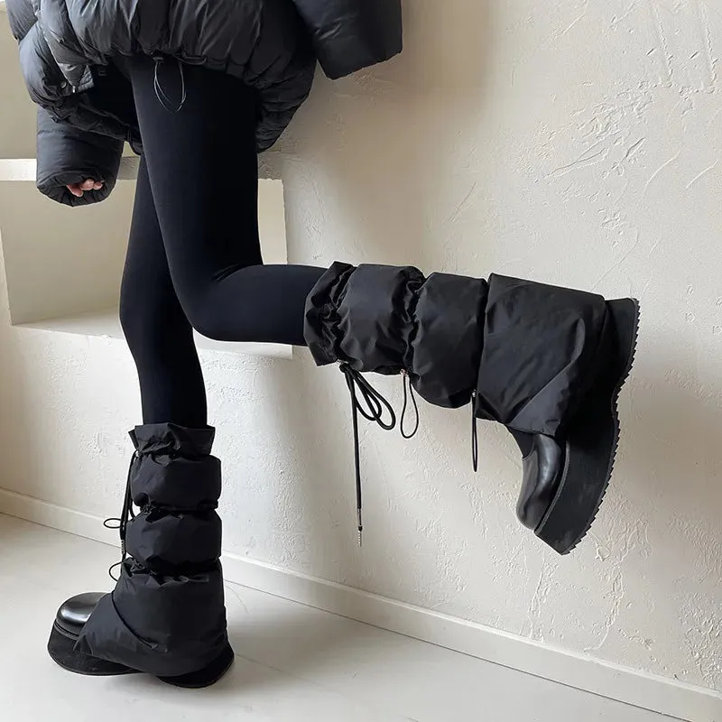 Winter Windproof Down Cotton Leg Warmers  Ultimate Cold-Weather Protection