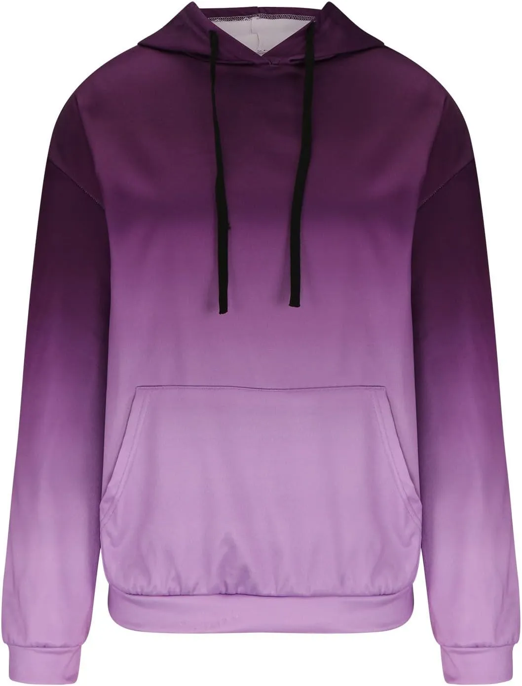Womens Plus Size Hoodie Sweatshirt 2024 Fall Fashion Gradient Color Hooded Sweatshirt Loose Long Sleeve Pullover Tops