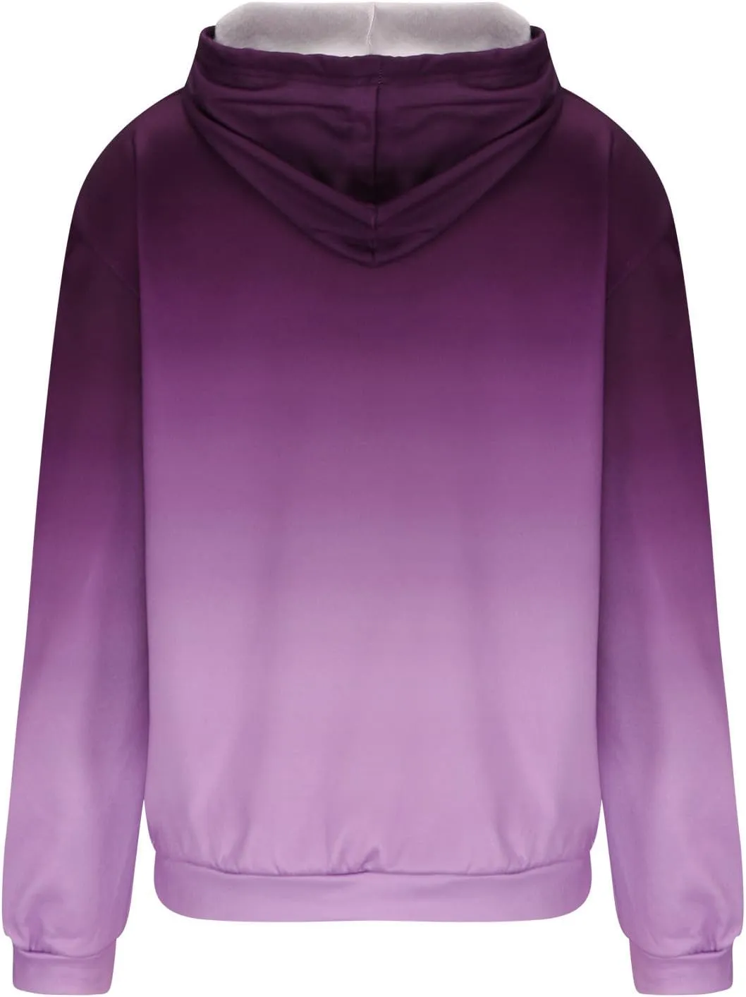 Womens Plus Size Hoodie Sweatshirt 2024 Fall Fashion Gradient Color Hooded Sweatshirt Loose Long Sleeve Pullover Tops